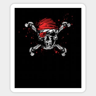 Skull and Cross Bones Halloween T-shirt Sticker